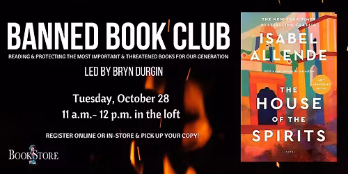 The Banned Book Club "The House of the Spirits" by Isabel Allende
