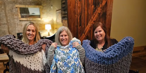 14 SPOTS LEFT! June 20th - The Nook Chunky Knit Blanket Workshop 