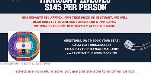 Panthers vs Devils Hockey At Amerant Arena