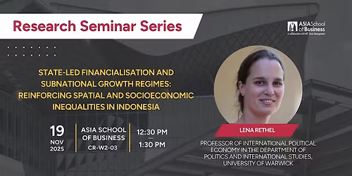 Research Seminar Series: Professor Lena Rethel
