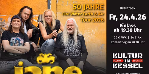 Jane "Fire Water Earth & Air" - Tour 2026