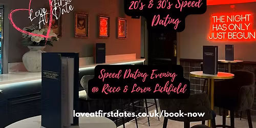 20's & 30's Speed Dating Evening in Lichfield