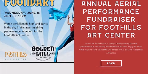 Art in Motion: The 5th Annual Aerial Performance Fundraiser for Foothills Art Center