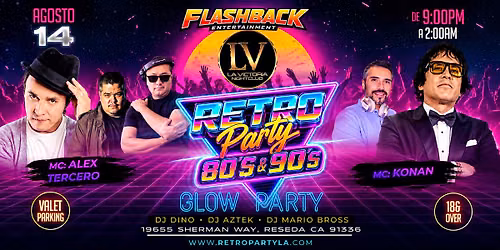 RETRO PARTY GLOW NIGHT 80S&90S