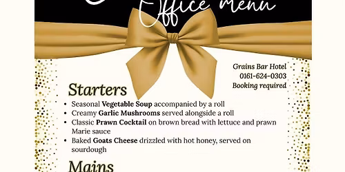 Christmas Office Lunch Menu