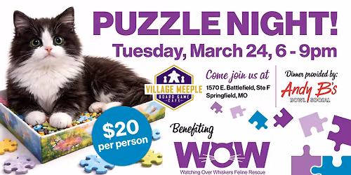 Puzzle\/Game Night at Village Meeple