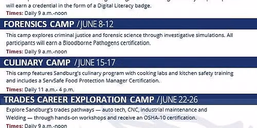 Sandburg Agriculture Camp