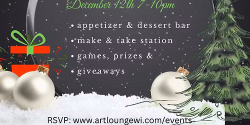 Our Christmas Party night!  Live music, appetizer bar, and prizes!