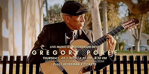 \u2728 Live Music Night at Visionarium with Gregory Por\u00e9e \u2728