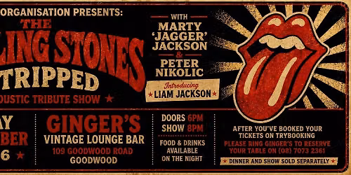 THE ROLLING STONES \u2013 STRIPPED ACOUSTIC TRIBUTE SHOW