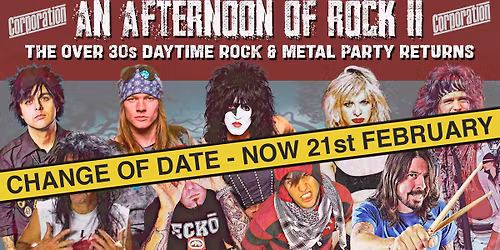 SHEFFIELD: An Afternoon of Rock & Metal II (Over 30s Only), 2pm-6:30pm