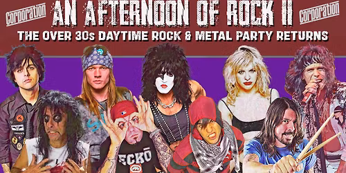 SHEFFIELD: An Afternoon of Rock & Metal II (Over 30s Only), 2pm-6:30pm