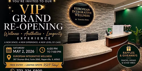 VIP Grand Re-Opening: Wellness, Aesthetics & Longevity Experience