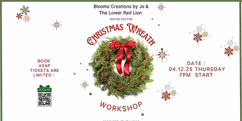 Christmas wreath making at the Lower Red Lion St Albans