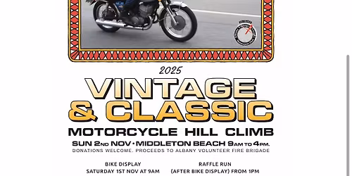 2025 Albany Vintage & Classic Motorcycle Club Hillclimb Weekend
