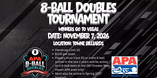 8-Ball Doubles Tournament for Vegas