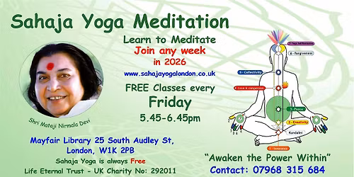 Learn to Meditate - Free Meditation & Yoga - in Mayfair on Fridays