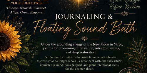New Moon in Virgo Journaling & Floating Sound Bath \u2728
