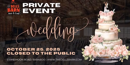 CLOSED FOR PRIVATE EVENT:  OCT. 25, 2025