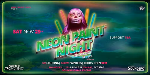 Neon Glow Paint Party 11\/29 - Dallas, TX