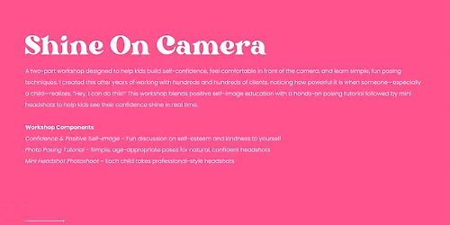 Shine On Camera: A Confidence-Building Workshop for Kids