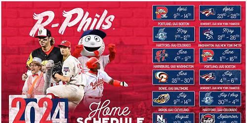 Reading Fightin Phils at Binghamton Rumble Ponies at Mirabito Stadium