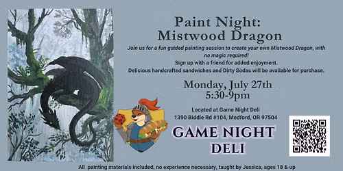 Paint Night: Mistwood Dragon