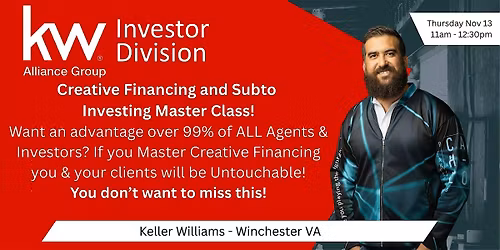 Creative Financing and Subto Investing Master Class - Winchester