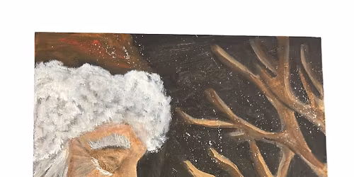 Reindeer Kisses 16x20 Acrylics