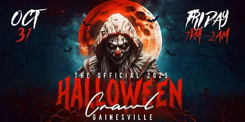 Haunted Halloween Bar Crawl 2025 | Gainesville Halloween Weekend Crawl