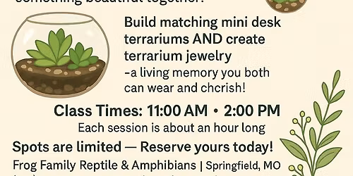 \ud83d\udc9aMother's Day terrarium building class!