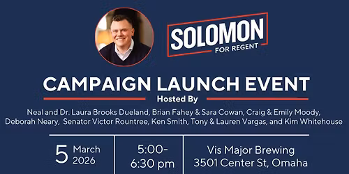 Justin Solomon for Regent Campaign Kickoff