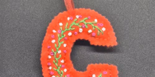 Hand Embroidered Christmas Tree Decoration Workshop