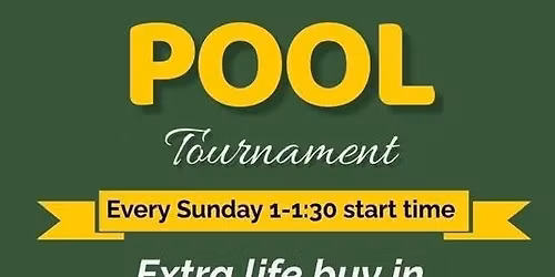Pool Tournament Every Sunday