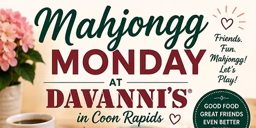 Mahjongg Monday at Davanni's in Coon Rapids