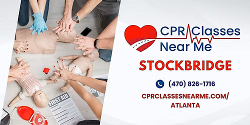 AHA BLS CPR & FIRST AID Class  Stockbridge- CPR Classes Near Me Stockbridge