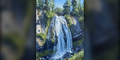 Narada Falls at Mount Rainier - Paint Along (& NA Sip)