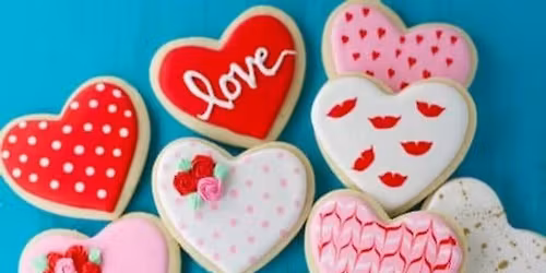 Parent and Kid Valentines Day Cookie Decorating