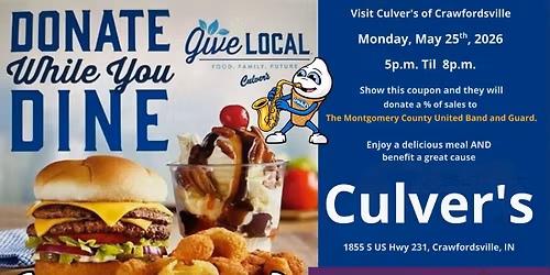 MCU Dine to Donate at Culver's