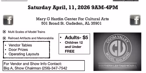 Coosa Valley\u2019s 39th Annual Spring Train Show