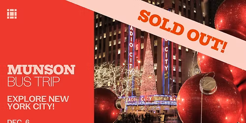 SOLD OUT! Bus Trip: New York City