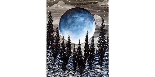 Winter Dark Moon Forest - Paint and Sip in Denver | Classpop!\u2122