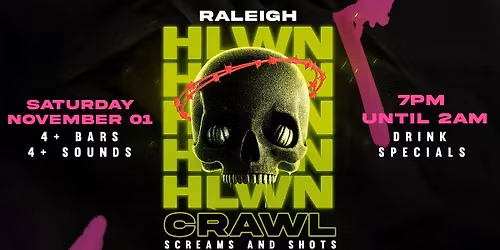 Screams & Shots Halloween Bar Crawl 2025 | Raleigh