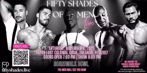 Fifty Shades Live \u2013 Ladies Night Out \u2013 Orlando, FL \u2013 Nov 8, 2025
