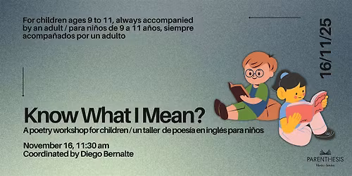 Know What I Mean? A poetry workshop for children