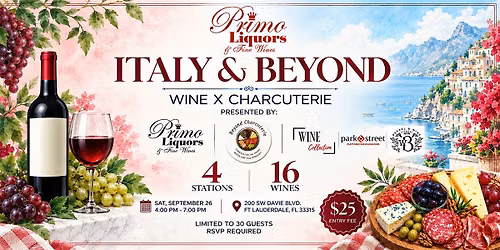 Italy & Beyond: Wine & Charcuterie Tasting in Fort Lauderdale