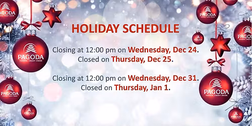 Holiday Schedule