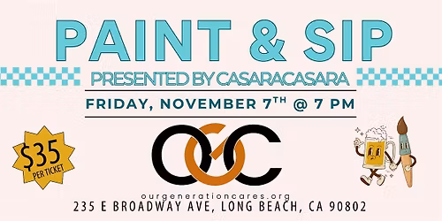 Paint and Sip at Our Generation Cares