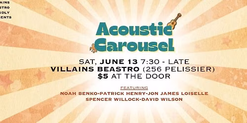 Acoustic Carousel Live @ Villains Beastro