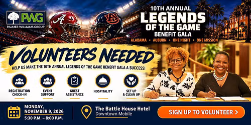 VOLUNTEER! PWG 10th Annual Gala & Golf Fundraiser